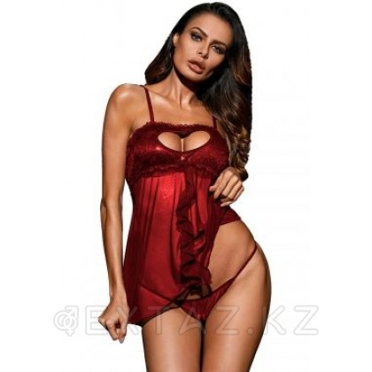 Бордовый бэбидолл с сердечком на груди, размер L от sex shop Extaz
