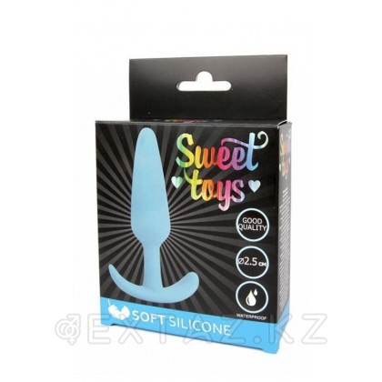Анальная втулка Sweet toys голубая (9,5*2,5) от sex shop Extaz фото 2