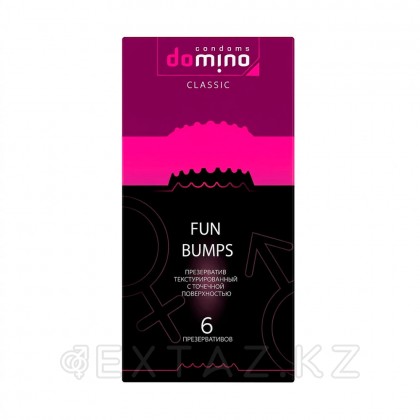 Domino classic Fun bumps презервативтері, нүктелі беті бар, 6 дана от sex shop Extaz