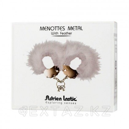 Adrien Lastic ақ қауырсынды металл кісендер от sex shop Extaz фото 3