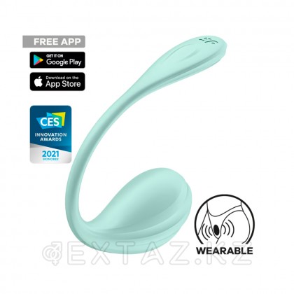 Satisfyer Smooth Petal көгілдір діріл жұмыртқасы (Connect App) от sex shop Extaz фото 2