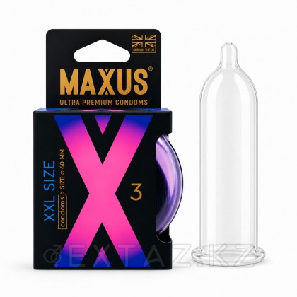 Maxus X-Edition XXL презервативтері, тегіс, үлкейтілген, 3 дана от sex shop Extaz