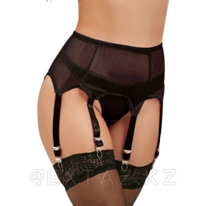 Қыстырғыштары бар шұлықтарға арналған қара белбеу (XS-S) от sex shop Extaz