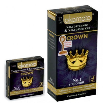 Презервативы OKAMOTO Crown №3 ультра тонкие и ультра мягкие от sex shop Extaz фото 2