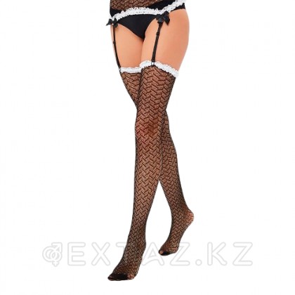 Белбеу және ақ жиекті шұлықтар (Sense) (S / M) от sex shop Extaz