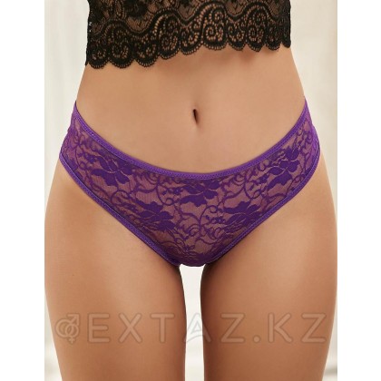 Қол жетімді Кружевные трусики күлгін (өлшемі XS-S) от sex shop Extaz фото 3