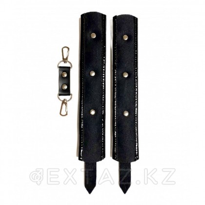 Эко былғары садақтары бар кісендер қара түсті от sex shop Extaz фото 2