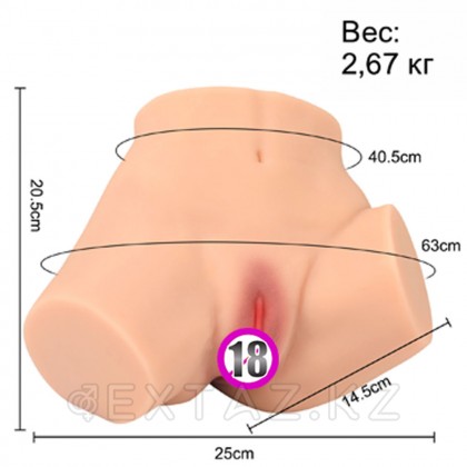 Шынайы Қос мастурбатор Aiva (қынап+анус) от sex shop Extaz фото 6