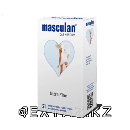 Masculan Ultra Fine презервативтері әсіресе жұқа 21 дана. от sex shop Extaz