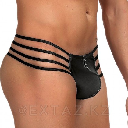 Ohyeah Zipper Black былғары ерлер жіптері, найзағай, s от sex shop Extaz фото 2