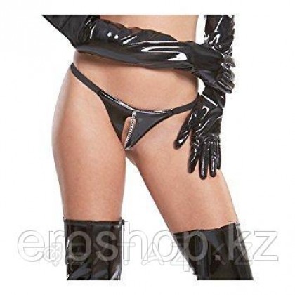 Виниловые стринги (L/XL) - Black Level (пр. Германия)  от sex shop Extaz фото 2