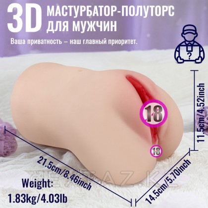 Eliza қосымшасына қосылған Мастурбатор-вагина (діріл+үйкеліс) от sex shop Extaz фото 8