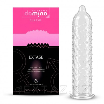 Domino Classic Extase презервативтері, текстуралы, 6 дана от sex shop Extaz