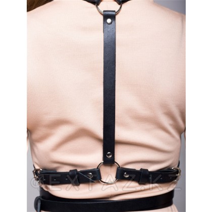 Классическая тонкая портупея из натуральной кожи (размер талии 65см) от sex shop Extaz фото 2