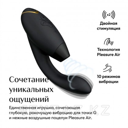Байланыссыз клиторлық стимулятор Womanizer duo 2 қара от sex shop Extaz фото 9