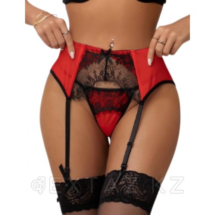 Белбеу қызыл гартер + жіптер (M-L өлшемі) от sex shop Extaz