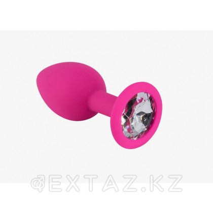 Қызғылт кристалды қызғылт силиконнан жасалған анальды тығын (s өлшемі) от sex shop Extaz фото 2