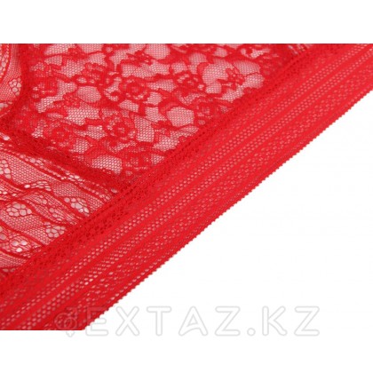 Бразилиялық Floral Lace трусикасы қызыл (өлшемі XL-2XL) от sex shop Extaz фото 3