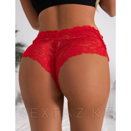 Жоғары кружевные шалбар қызыл (M-L) от sex shop Extaz фото 2