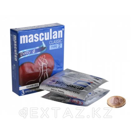 ПРЕЗЕРВАТИВЫ MASCULAN 2 CLASSIC С ПУПЫРЫШКАМИ 3 штуки от sex shop Extaz фото 2