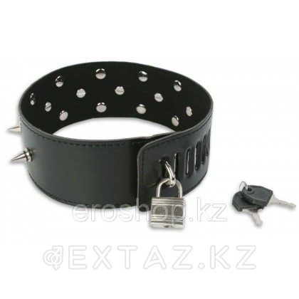  Широкий Ошейник с Заклёпками и Шипами от sex shop Extaz