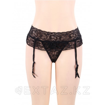 Пояс для чулок кружевной Black Sexy Bow (2XL) от sex shop Extaz фото 3