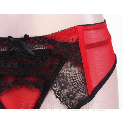 Белбеу қызыл гартер + жіптер (M-L өлшемі) от sex shop Extaz фото 2