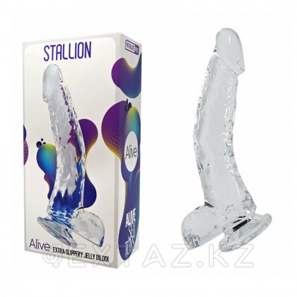 Stallion dildo ұсынылды тірі мөлдір (22 * 3,5 см.) от sex shop Extaz фото 2