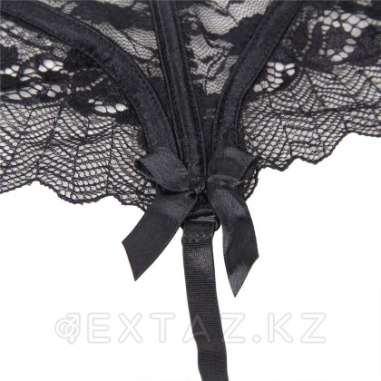 Black Sexy Lace шілтерлі шұлық белбеуі (XL-2XL) от sex shop Extaz фото 6