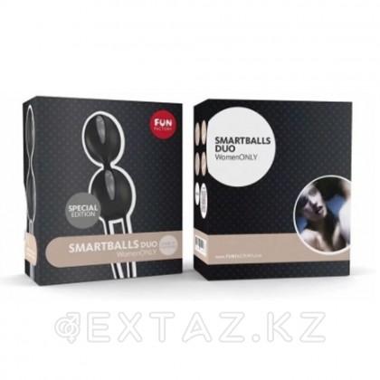 Қынаптық шарлар Fun factory SMARTBALLS DUO, қара-сұр от sex shop Extaz фото 5
