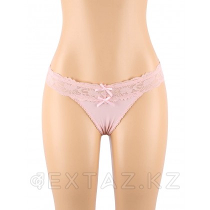 Танга сексуалды Флоральды Лейс қызғылт Трусики (XL-2XL өлшемі) от sex shop Extaz фото 4