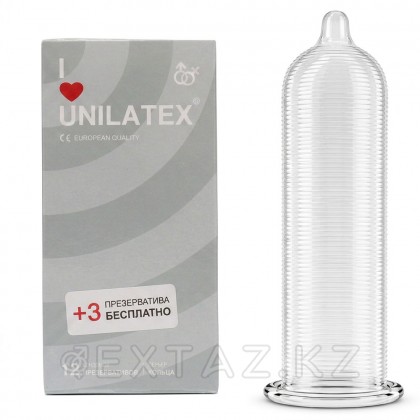 Unilatex Ribbed презервативтері/қырлы, 12 дана + 3 дана сыйлық ретінде от sex shop Extaz