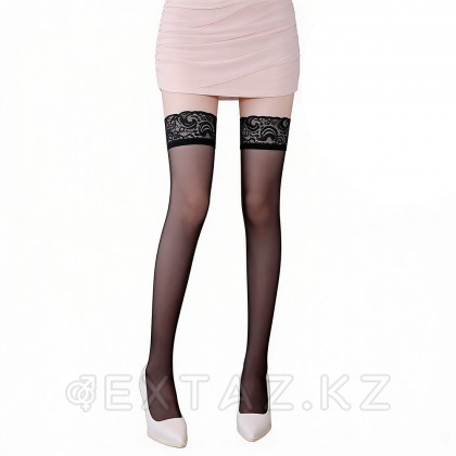 Тегіс серпімді әйелдер шұлықтары (қара) от sex shop Extaz