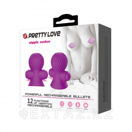 Дірілмен емізік стимуляторы (2 дана) күлгін от sex shop Extaz фото 2