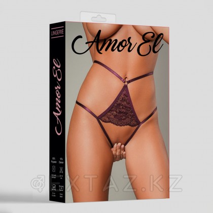 Amor el Plum қол жетімді Трусики, шілтер, қара өрік, M от sex shop Extaz фото 2