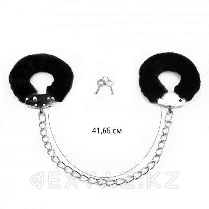 FETISH PLEASURE жүні бар аяққа арналған бұғаулар қара түсті от sex shop Extaz фото 2
