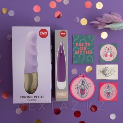Жинақ: Пульсатор + вибратор Fun factory CLIT Kit PETITE күлгін от sex shop Extaz фото 5