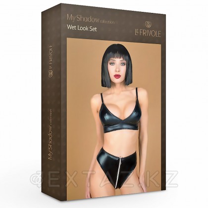 Жинақ: le frivole my Shadow, wet look, L-XL сыдырма көкірекше және трусики от sex shop Extaz фото 6