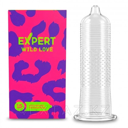 EXPERT Wild Love презервативтері, қырлы, нүктелі, қырлы-нүктелі, 15 дана от sex shop Extaz