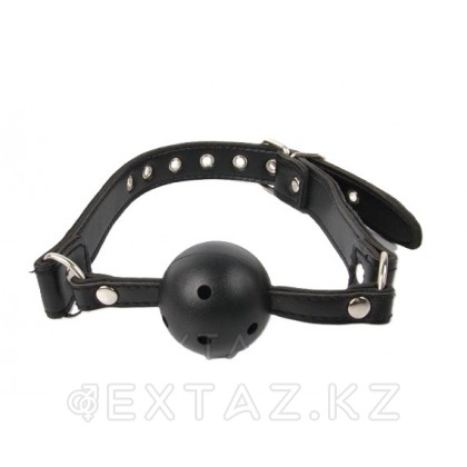 Шар тәрізді ауызға арналған гаг қара (эко-тері) от sex shop Extaz