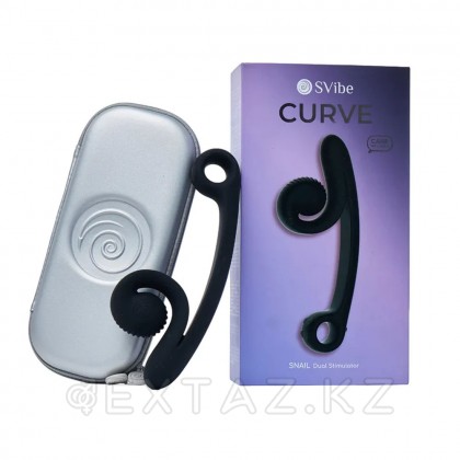 Svibe Snail curve Қос ынталандыру вибраторы қара от sex shop Extaz фото 2