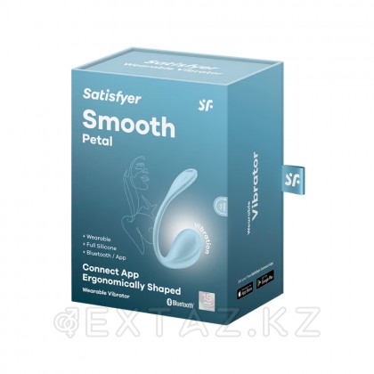 Satisfyer Smooth petal көк діріл жұмыртқасы (Connect App) от sex shop Extaz фото 3
