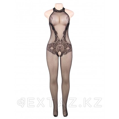 Боди-сетка черная с цветочным принтом (XS-M) от sex shop Extaz фото 2