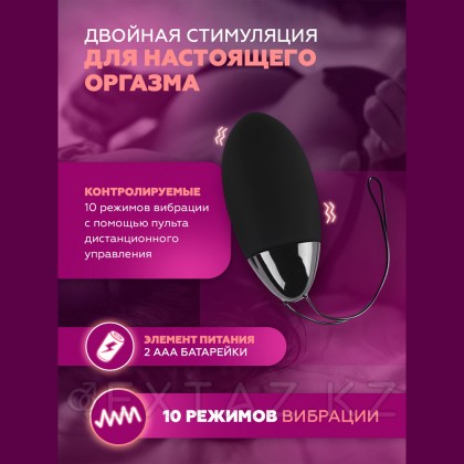 Alive Magic Egg MAX дірілдейтін жұмыртқасы қашықтан басқару пульті бар қара от sex shop Extaz фото 5