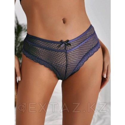Танга ханымдарының трусикасы көк (өлшемі 3XL-4XL) от sex shop Extaz фото 2