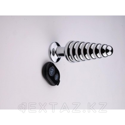Металл анальды тығын-Ду пультіндегі дірілмен шырша от sex shop Extaz фото 5