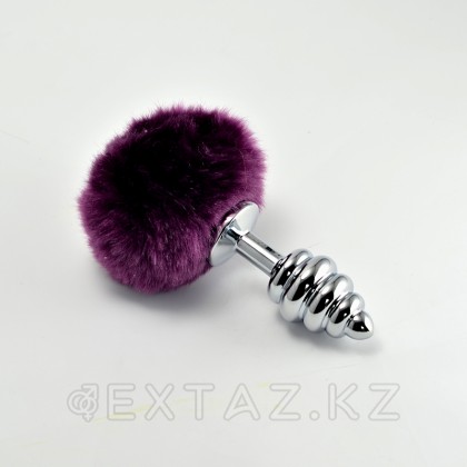 Металический анальный плаг с хвостиком от sex shop Extaz фото 3