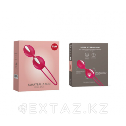 Қынаптық шарлар Fun factory SMARTBALLS DUO, қызыл-ақ от sex shop Extaz фото 3