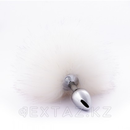 Жасанды құйрықты анальды тығын (ақ) от sex shop Extaz