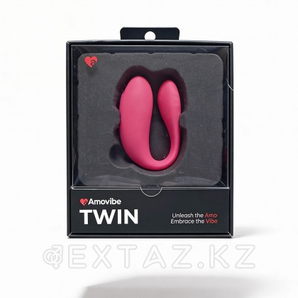 Amovibe қолданбасы арқылы басқарылатын Twin Pink жұп вибраторы от sex shop Extaz фото 2
